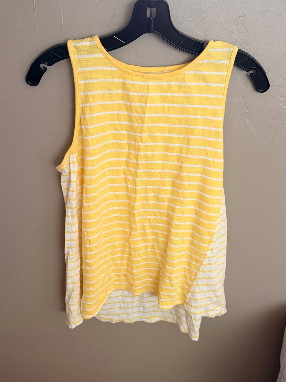 LOFT Yellow‎ and White Striped Tank Top #529